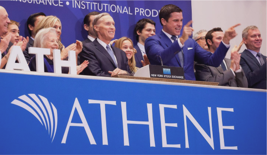 Athene lists on NYSE